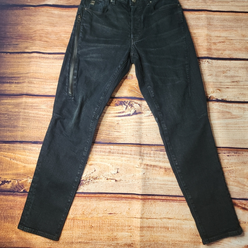 G star raw citishield 3D slim tapered black label size 31X30 butterfly buttons